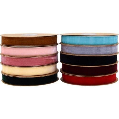 10meters/roll) 15mm Velvet Ribbon Christmas Ecoration DIY Ｍaterial Gift Wrapping Accessories Colourful Ribbons Wholesale
