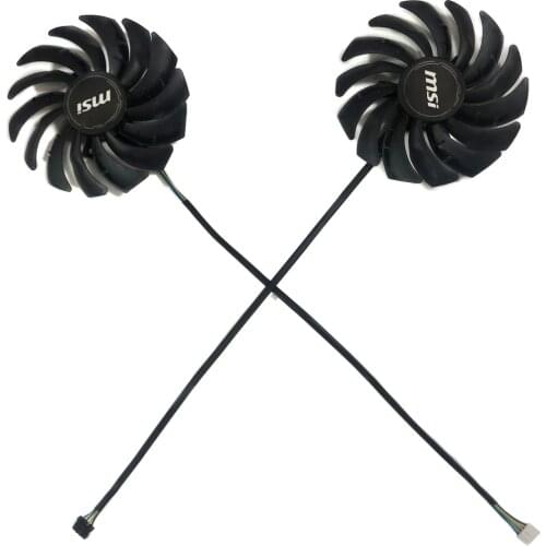 2Pcs/Set PLD10010S12HH VGA GPU Cooler Fan For MSI RTX 3060 3060Ti 3070 VENTUS 2X OC Video Graphics Cards Cooling