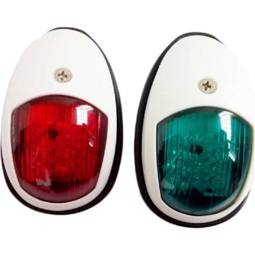 Marine Boat Yacht White Plastic 12V LED Starboard/port light Navigation Light 2PCS