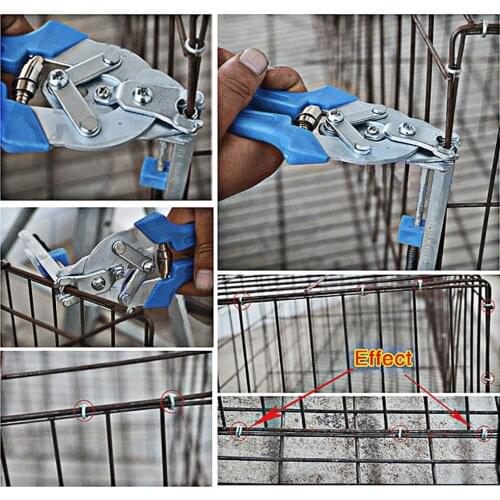 2020High Strength and Hardness Hog Ring Plier Ring Plier Tool and 600pcs M Clips Staples Chicken Mesh Cage WireFencingCagedClamp