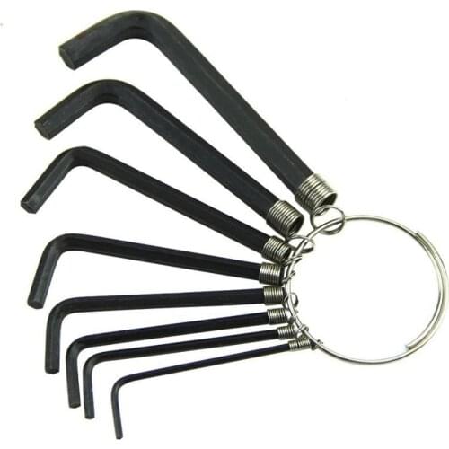 8Pcs/Set Portable Hexagon Hex Key Allense Wrench Spanner Bike Bicycle Repair Tool