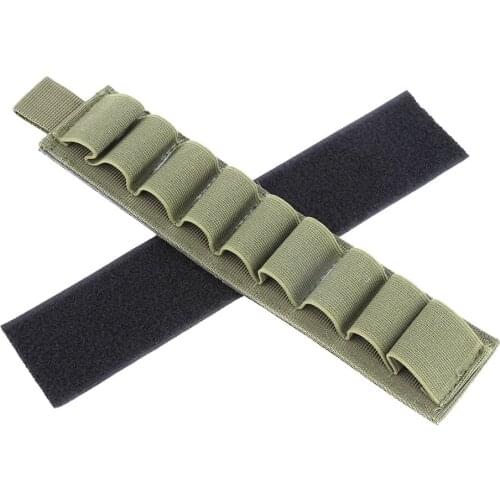 9 Rounds Shell Holders Look&Hoop Military Shotgun Buttstock Hunting Ammo Holder Carrier Cartridge Outdoor 9 Bandolier