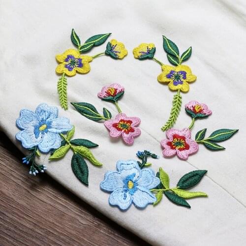 Hey Yonniex New Cheap But High Quality Applique Embroidery Lace Flower Patches Sew On Patch Flower