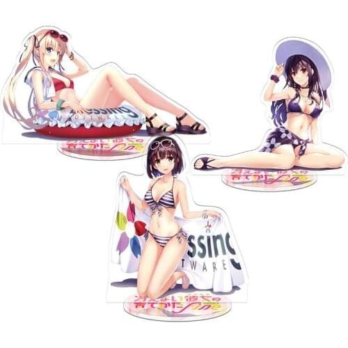 Saenai Kanojo no Sodatekata: Blessing Flowers Anime Toys Double Sided Action Figures Toy High Quality Anime Collection Toys 21cm