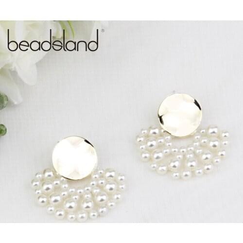 Beadsland Drop Earrings Simulated-pearls Sector Braiding Fashion Classic For Woman Girl Party Festival Hot Sell Gift 40075