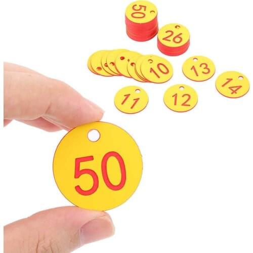 Numbered Tag for Farm Husbandry Supplies Farm Number Tag Beekeeping Tools 1-50 Round NumberTags for Animals Husbandry Beekeeping