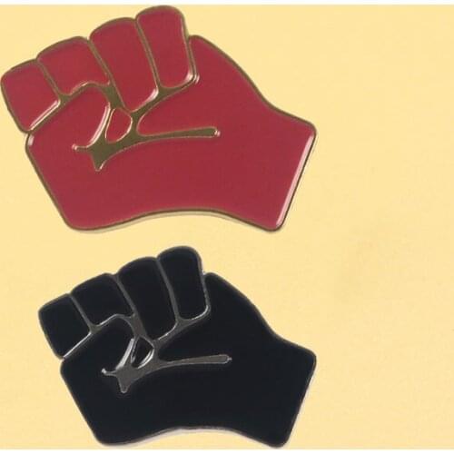 Raised Fist of Solidarity Enamel pin 2020 Refuel fist cartoon brooch Men Women Fashion Jewelry Gifts Clothing Hat Lapel Badge