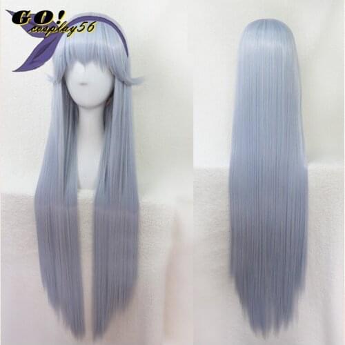 TV Citrus Shitorasu Nina Tachibana Cosplay Wig Long Straight Light Blue Adult Synthetic Hair Bangs