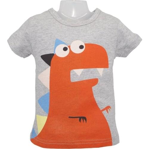 1-6Y Boys Girls T-shirt Kids Tees Baby Boy Girl shirts cardigan blouse Children Short Sleeve Cotton Cartoon Dinosaur Monkey