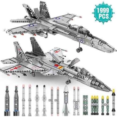Creator Military Air Force Weapons Building Blocks Technical Fighter Plane Aircraft Bricks Construction Toys For Kids Gifts