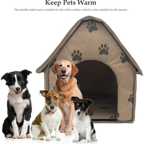 Dog Bed Warm Cat House With Washable Mat Kitten Shelter Hut Puppies Kittens Rabbits Pets For Houses Porches Balconies Corridors