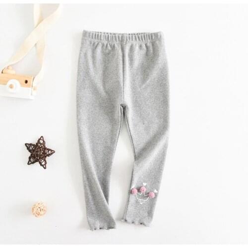 Leggings For Girls New Winter Pants Children Thick Warm Trousers Girls Leggings With Fleece Warm Elastic Waist