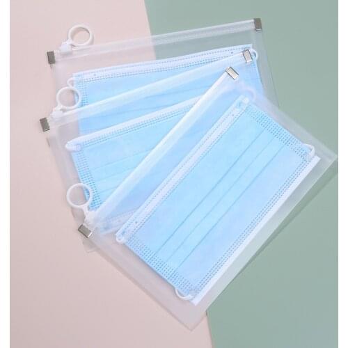Mask Storage Bags Anti Dust Disposable Masks Save Bag Holder Face Masks Keeper Orginazer Pouch Portable Waterproof Zipper Pocket