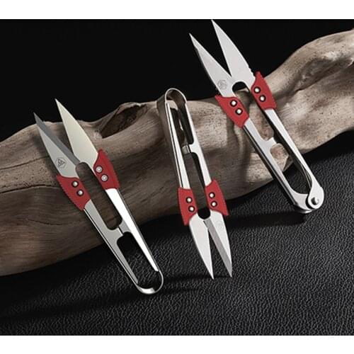 Stainless Steel Yarn Shears Cutting Sewing Scissors Shears Cross Stitch Embroidery Scissor U Thread Scissors Handicraft Tools