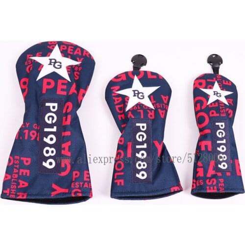 PG star Golf Club #1 #3 #5 Wood Headcovers Driver Fairway Woods cover PU Leather Head Covers Set Protector Golf Accessories