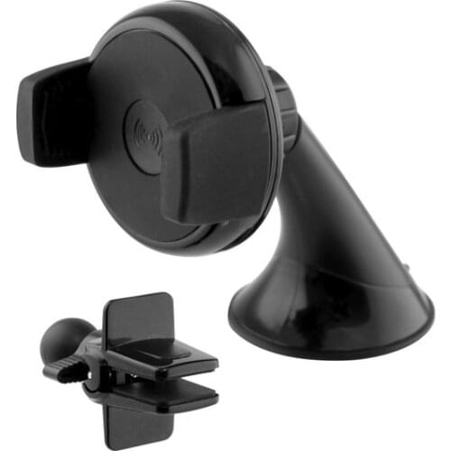 Wireless Charger Support for Car KSIX Fast Charge Black