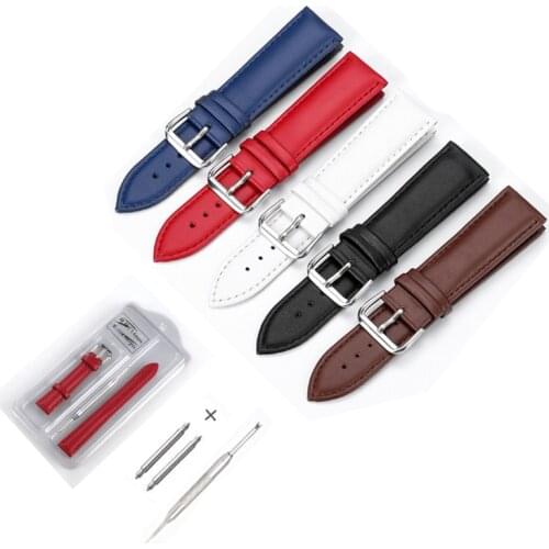 Animal Skin Genuine Watch Strap 10mm 12mm 14mm 16mm 18mm 20mm 22m 24mm Hot Selling Leather Band Soft Wrist Belt with packaging