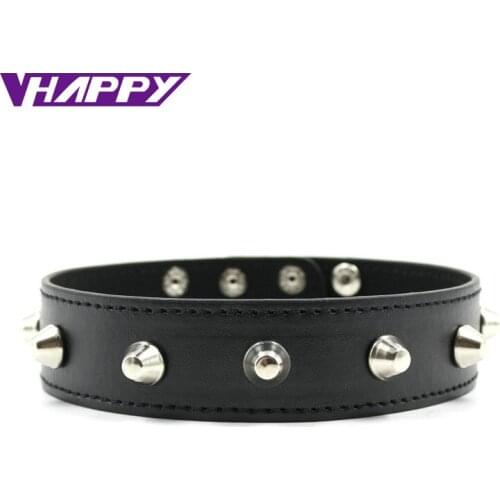 Adult Games Sex Bondage Slave Collar Locking Rivet Neck Harness Bondage Collar Restraint for Sex Products VP-CR003015A-1