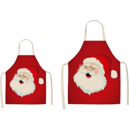 Christmas Apron Adult Kitchen Apron for Christmas Party Chef Cooking Restaurant K0AB