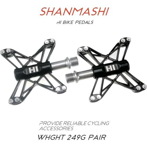 SHANMASHI 3 Bearing Flat Platform Antiskid MTB Pedals Magnesium alloy X Shaped Ultralight Mountain Bike BMX Sealed Bearing Pedal