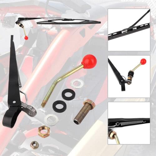 Universal UTV Manual Hand Operated Windshield Wipers Rubber Blade Kit Auto Replacement Parts Windscreen Wipers No Scratch