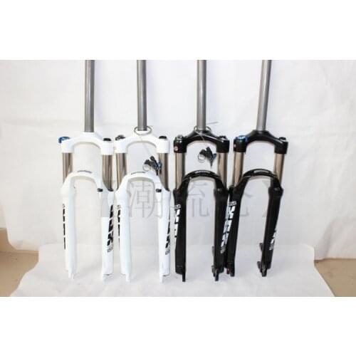 2014 Suntour XCR Bike Fork Air Remote Control Disc Brake only MTB 26 1-1/8 Stanchion 32mm White Black Pipe 1:1/8
