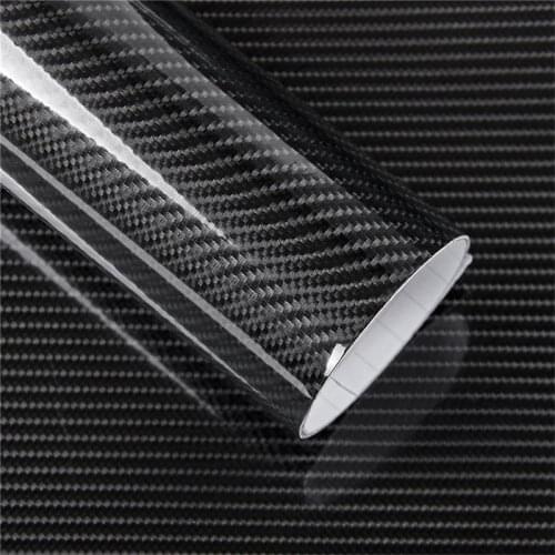 Carbon Fiber Vinyl Sticker Black Fashion 6D Carbon Fiber Vinyl Sticker For Motorcycle Car Lpod 152X10CM d19