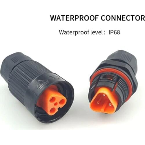1pc AC DC IP68 Waterproof Connector 6-10mm 3Pin Male Female Cable Industrial Electrical Wire Connectors Plug