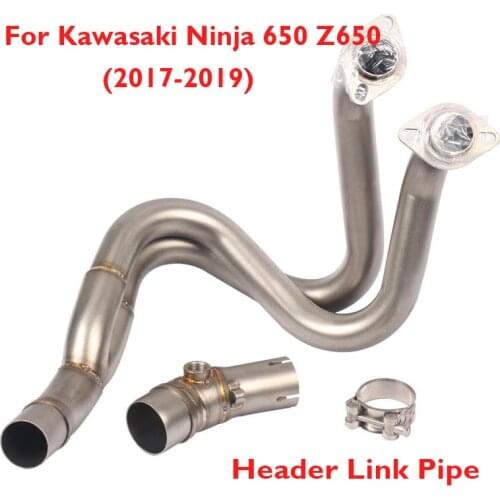 Motorcycle Exhaust Pipe Front Header Link Connect Pipe for Kawasaki Ninja 650 Ninja Z650 2017 2018 2019