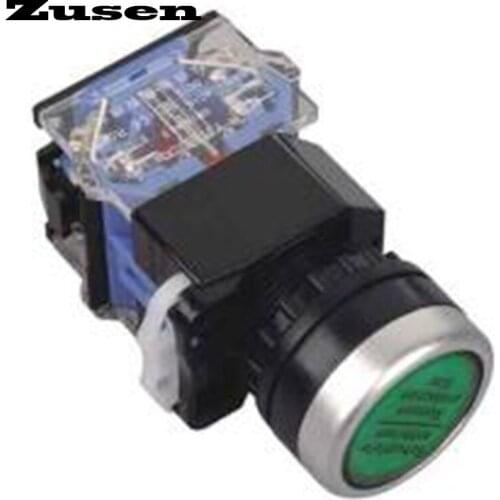 Zusen 22mm LA38 plastic quick installation way push button switch Momentary 1NO1NC