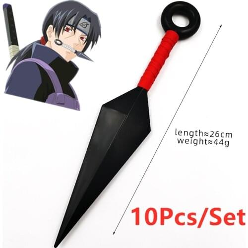 10Pcs/Set 26cm Big Kunai Anime Hokage Ninja Weapon Model Kakashi Sasuke Cosplay Accessories Props Adult Kid Gift Toy Wholesale