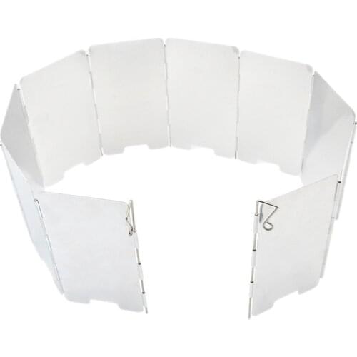 10 PCS Plates Wind Shield Screens Foldable Outdoor Camping Cooking Cooker Gas Stove Windshield Wind Screen Camping Accessories