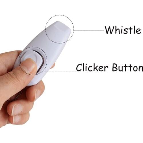 2 In 1 Pet Training Whistle Clicker With Key Ring Pet Supplies Trainings Clicker Guide Pet Equipment Dog Training Device