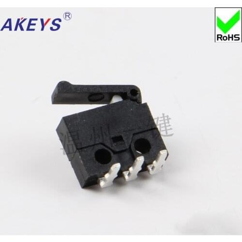 20 pcs KFC-W-13W-1 Micro Limit Switch Game Switch Detection Key Three-legged Bend Foot Import Positive and Negative