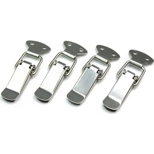 4 Set Stainless Spring Loaded Toggle Case Box Chest Trunk Latch Catch Clamp Clip