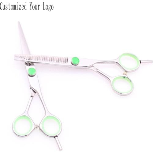 5.5" 440C Customized Brand Dogs Scissors Grooming Scissors Straight Shears Thinning Shears Pet Scissors Hemostatic Forceps C1121