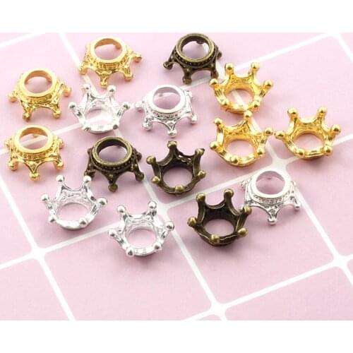 50pcs Hollow Crown Frame Cameo Setting Pendant For UV Epoxy Filler Resin Necklace Jewelry Making Craft DIY Accessories