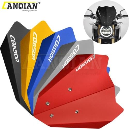 Motorcycle Accessories Aluminum Front Windshield FOR HONDA CB650R CB 650 R 650R 2018-2019 Deflector Wind Screen Extention Kit