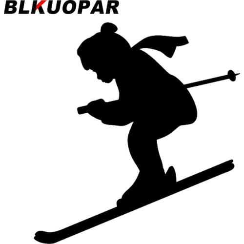 BLKUOPAR for Kid Skiing Silhouette Car Stickers Personality Sunscreen Decals Motorcycle Windshield Waterproof Vinyl Car Wrap