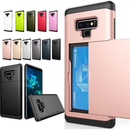 For Samsung Galaxy Note 9 10 Plus Case Slide Armor Wallet Card Slots Holder Cover For Samsung S10 S8 S9 Plus S10 Note 20 Urtal