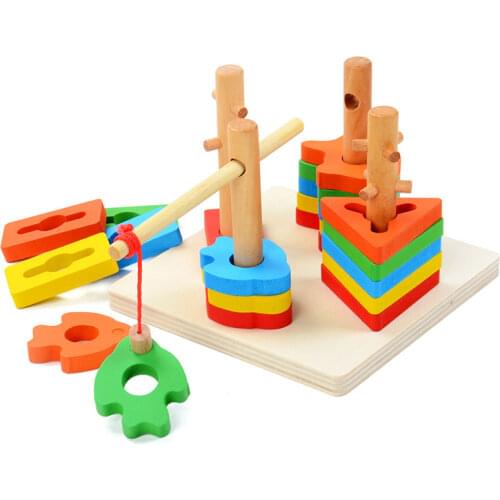 Montessori for kid Childrens educational toys wooden toys gifts for baby 2 year shipping from Russia