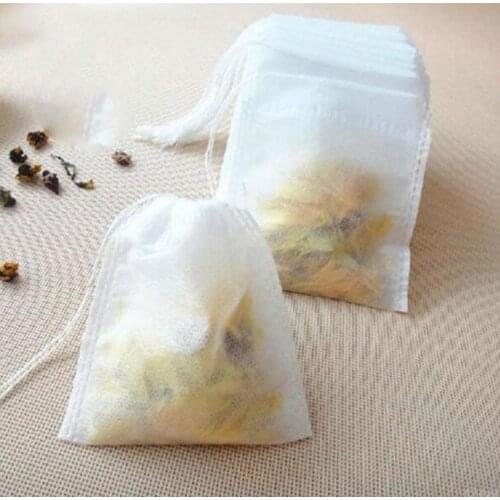 Dhl 500 Lot High Quality 100pcs/lot Teabags 5.5 x 7cm Empty Tea Bags with String Heal Seal Filter Paper for Herb Loose Tea