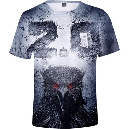 Funny simple style Endhiran 2 T-shirt men and women summer 3D printing Endhiran hot short-sleeved fashion wild childrens top