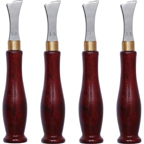 Leather Arch Edge Sector Shallow Groove Edges 1.0-2.5mm Cold and Hot Pressure Line Punch Embedding Thread Leather craft Tools