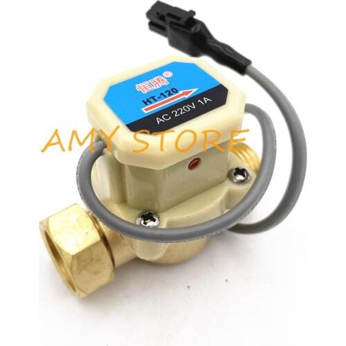 0.75-5L/Min 120W 1/2PT Thread Brass Water Heater Flow Rate Sensor Counter