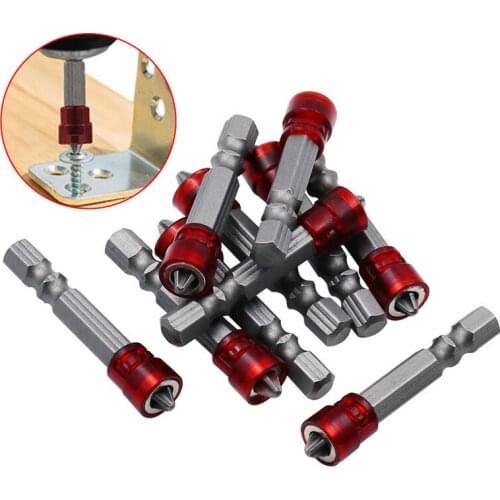 2PCS 50mm Magnetic Screwdriver Bit S2 Steel Tool Hand Cross Head Screwdriver With Magnetic Circles Hex Shank Drill Bit
