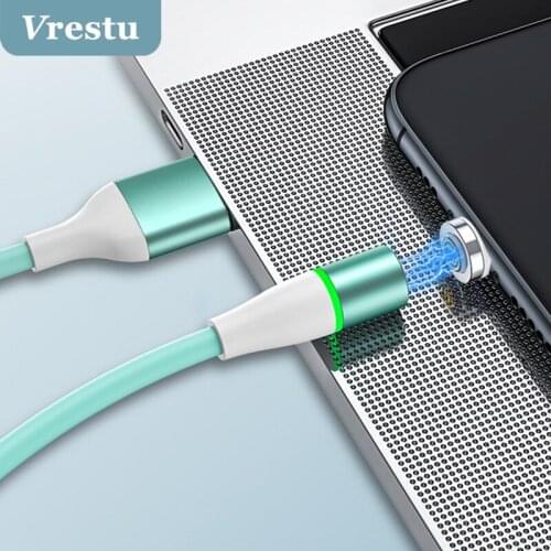 5A Type C Magnetic Cable Micro USBC Magnet Phone Cable Zinc Alloy 1m Super Fast Charging Wire for iPhone12 Samsung Huawei Xiaomi