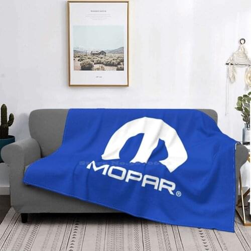 Mopar White Logo Fan Art Low Price New Print Novelty Fashion Soft Blanket Mopar Logo Symbol Parts Fiat Chrysler Muscle Car Cars