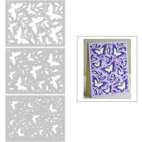 2020 New Rectangle Background Layering Metal Cutting Dies For DIY Butterfly Embossing Making Layered Card Paper and Scrapbooking