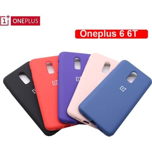 Original Back Cover Oneplus 6 6T Case Liquid State Silicone Soft shell For One Plus 1+ 6 six 6 T Case Full Protection Back Cover